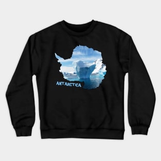 Antarctica Coastline Crewneck Sweatshirt